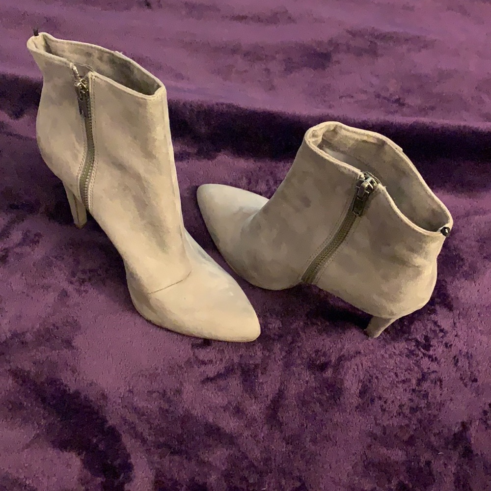 Grey suede boots size 8